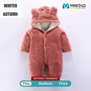 Light Plum Color Hooded Baby Romper 1 - Minitaq baby kids clothes dress