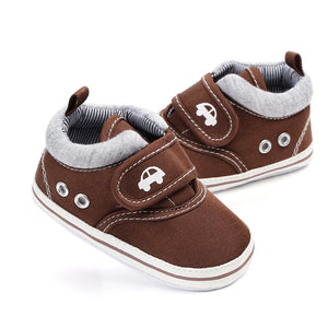 Brown Cotton Hook N Loop Baby Shoes 3 - Minitaq baby kids clothes dress