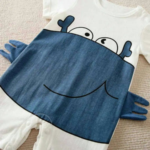 Blue Summer Crab Baby Romper 4 - Minitaq baby kids clothes dress