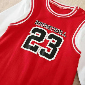 Basketball Red Sports Baby Romper 4 - Minitaq baby kids clothes dress