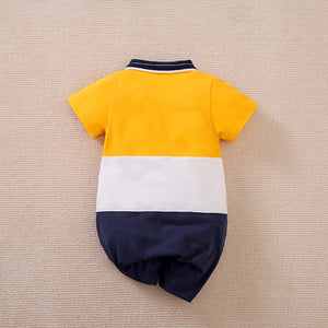 Yellow Variant Polo With Bow Tie Baby Romper 7 - Minitaq baby kids clothes dress