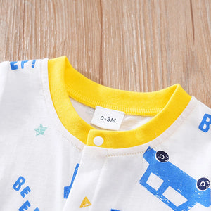 Fun With Cars Patterned Baby Cotton Romper 3 - Minitaq baby kids clothes dress
