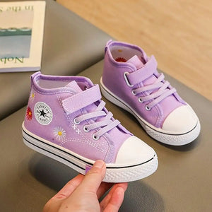 Casual Soft Pink Converse Style Kids Shoes 3 - Minitaq baby kids clothes dress