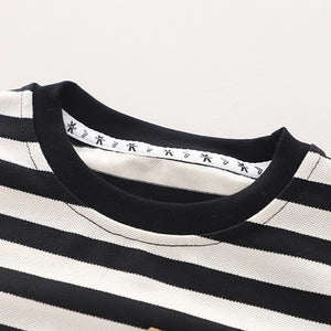 Forest Green Shorts N Striped Shirt 2pcs Set - Minitaq baby kids clothes dress