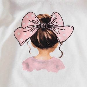 Adorable Bow Girl Shirt N Ruffle Pink Shorts Set - Minitaq baby kids clothes dress