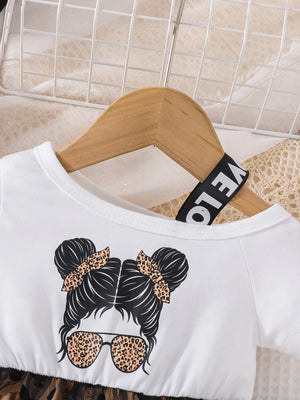 Leopard Style Tulle Dress For Girls - Minitaq baby kids clothes dress