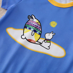 Stylish Blue Cartoon Polyester Baby Romper 4 - Minitaq baby kids clothes dress