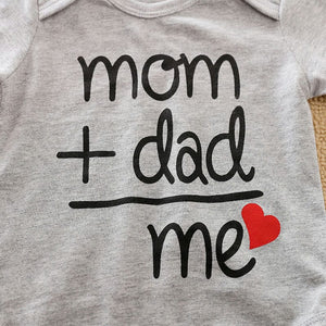 Mom Dad N Me Gray Baby Onesie 4 - Minitaq baby kids clothes dress