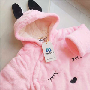 Comfy Animal Thickened Hooded Sleeping Suit 6 - Minitaq baby kids clothes dress