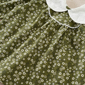 Camo Green Floral Pattern Baby Girl Dress 4 - Minitaq baby kids clothes dress