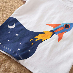 Space Rocket Shirt N Short 2pc Set 4 - Minitaq baby kids clothes dress