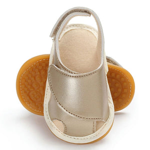Golden Minimal Style PU Baby Shoes With Easy Strap 4 - Minitaq baby kids clothes dress