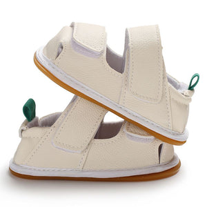 Off White Leather Strap Style Baby Shoes 5 - Minitaq baby kids clothes dress