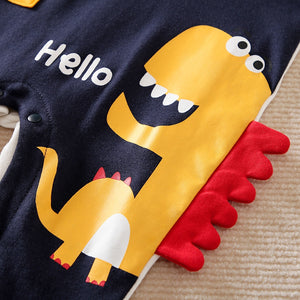 Hello Dino Cartoon Baby Romper 4 - Minitaq baby kids clothes dress