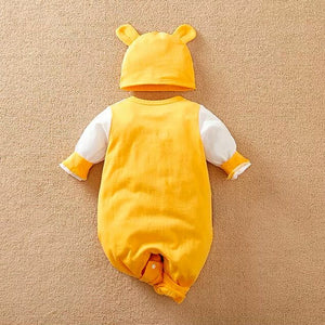 Casual Cartoon Design Romper With Cap 5 - Minitaq baby kids clothes dress