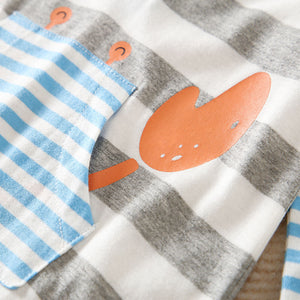 Sea Crab N Lines Casual Baby Romper 5 - Minitaq baby kids clothes dress