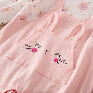 Pink Bunny Dungaree Style Romper 5 - Minitaq baby kids clothes dress