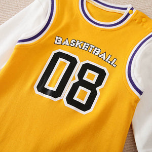 Basketball Yellow Sports Baby Romper 5 - Minitaq baby kids clothes dress