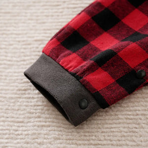 Reindeer Red Black Checkered Baby Romper 7 - Minitaq baby kids clothes dress