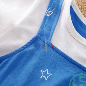 Blue Space Casual Baby Romper 4 - Minitaq baby kids clothes dress