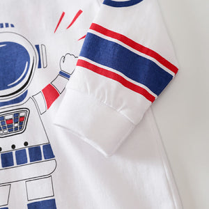 Space Robot Casual Baby Romper With Cap 5 - Minitaq baby kids clothes dress