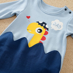 Dino Hatch Blue Style Romper 3 - Minitaq baby kids clothes dress
