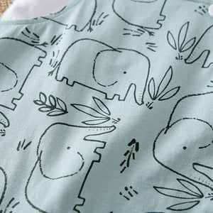 Soft Green Elephant Summer Romper 6 - Minitaq baby kids clothes dress