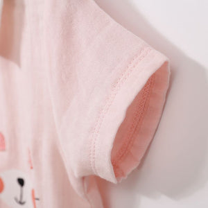 Summer Bunny Cotton Pink Romper 5 - Minitaq baby kids clothes dress