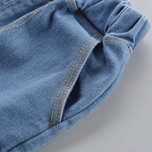 Mini Cars Pattern Full Sleeves Shirt N Denim Pants 2 pcs Set - Minitaq baby kids clothes dress