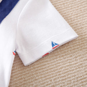 White N Blue Stylish Formal Baby Romper 5 - Minitaq baby kids clothes dress