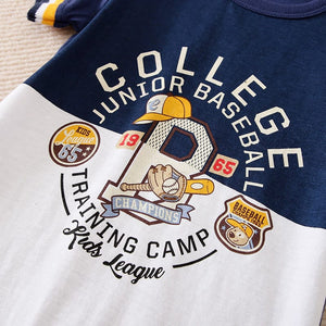 College Style Sports Baseball Romper 5 - Minitaq baby kids clothes dress