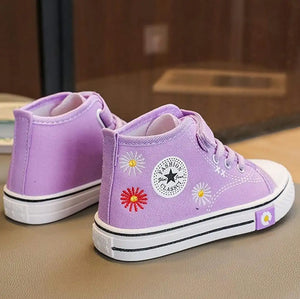 Casual Soft Pink Converse Style Kids Shoes 4 - Minitaq baby kids clothes dress