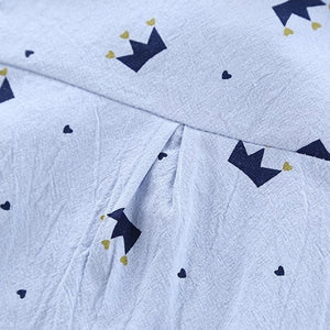 Blue Crown Shirt N Beige Shorts 2pc Set - Minitaq baby kids clothes dress