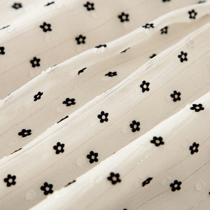 Little Flowers on White Mesh N Ribbon Tie Baby Girl Dress 5 - Minitaq baby kids clothes dress