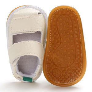 Off White Leather Strap Style Baby Shoes 4 - Minitaq baby kids clothes dress