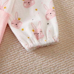 Pink Bunny Dungaree Style Romper 6 - Minitaq baby kids clothes dress