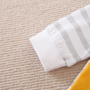 Yellow Bear With Gray Stripes Romper 6 - Minitaq baby kids clothes dress