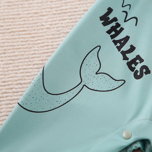 Stylish Whale Printed Baby Romper 6 - Minitaq baby kids clothes dress