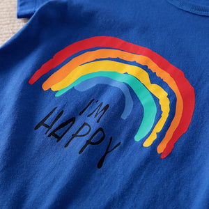 Rainbow Blue Half Sleeves Baby Romper 5 - Minitaq baby kids clothes dress