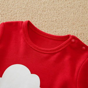 Red Rainy Cloud Unisex Romper With Cap 3 - Minitaq baby kids clothes dress