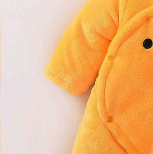 Orange Duck Thick Winter Hooded Romper 4 - Minitaq baby kids clothes dress
