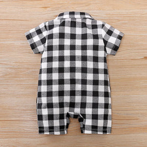 Black And White Check Casual Romper 6 - Minitaq baby kids clothes dress