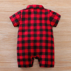 Red And Black Check Casual Romper 6 - Minitaq baby kids clothes dress
