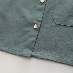 Stylish Blue Strap Shirt N Rust Pocket Shorts - Minitaq baby kids clothes dress