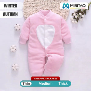 Soft Pink and White Heart Baby Romper 1 - Minitaq baby kids clothes dress