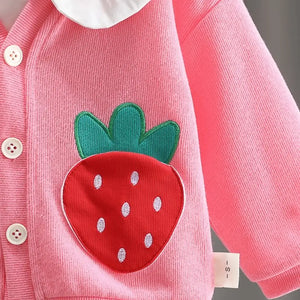 White Top With Pink Sweater And Jeans Trousers 3pc Set 6 - Minitaq baby kids clothes dress