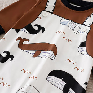 Brown, White N Black Whale Baby Romper 5 - Minitaq baby kids clothes dress