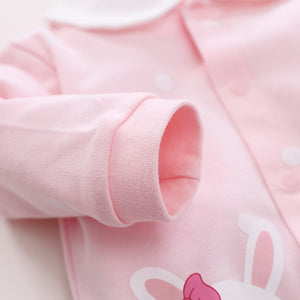 Baby Girl Cute Bunny Pink Romper 5 - Minitaq baby kids clothes dress