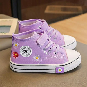 Casual Soft Pink Converse Style Kids Shoes 5 - Minitaq baby kids clothes dress