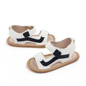 White Summer Sandal With Dark Accent 5 - Minitaq baby kids clothes dress